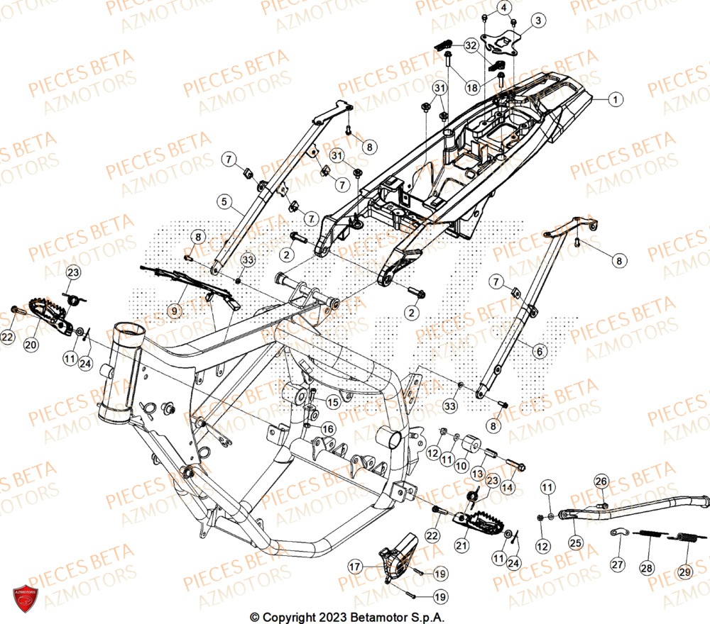 Accessoires Du Chassis BETA BETA Motard SPORT 2T 50 2026