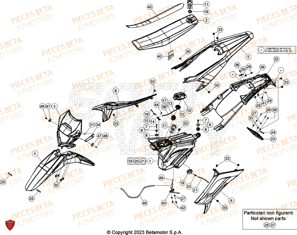 Carenages BETA BETA Motard SPORT 2T 50 LS 2025