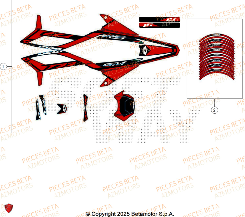 Decors BETA BETA Motard SPORT 2T 50 LS 2025