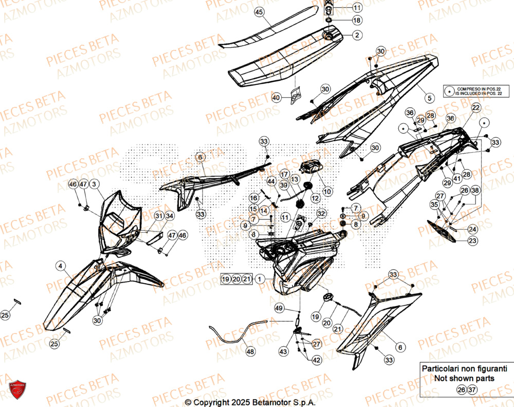 Carenages BETA BETA Motard SPORT 2T 50 LS 2026
