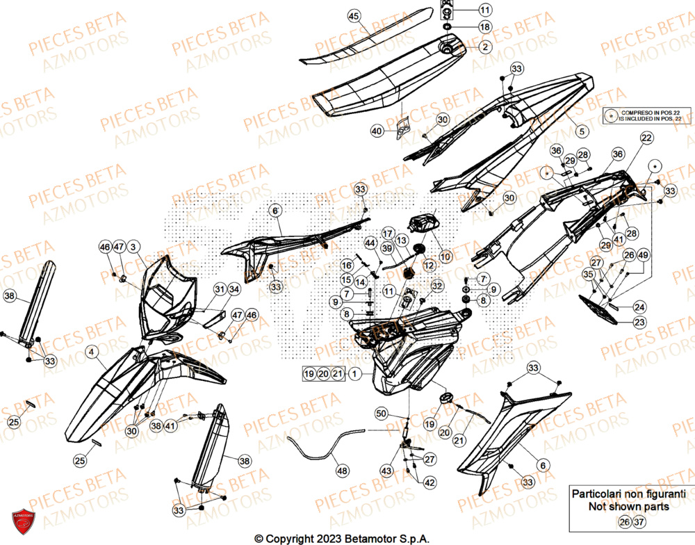 Carenages BETA BETA Motard TRACK 2T 50 2025
