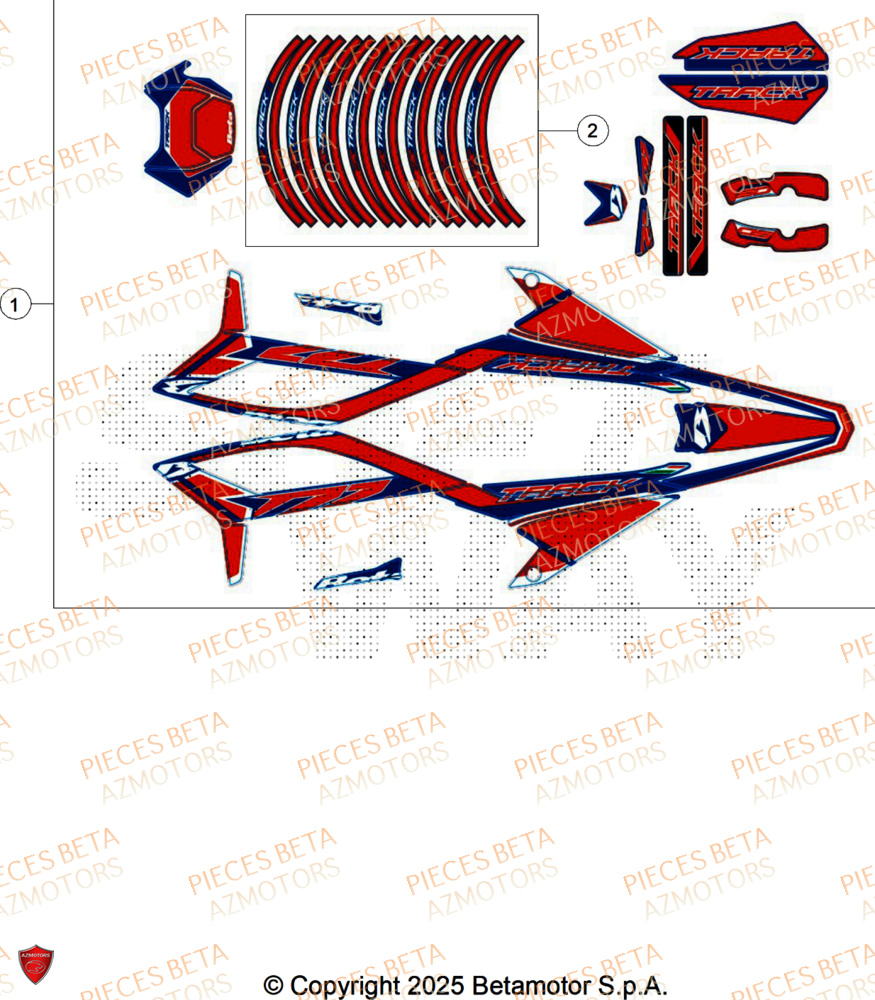 Decors BETA BETA Motard TRACK 2T 50 2025
