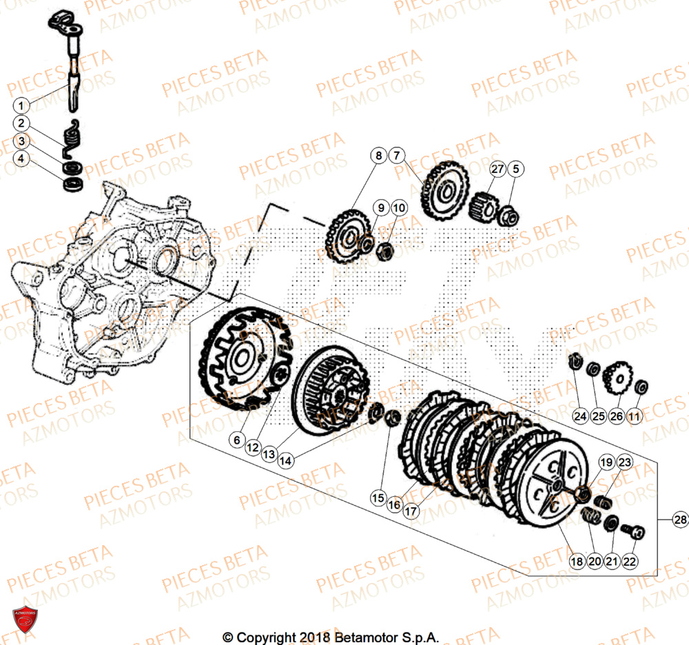 Embrayage BETA BETA Motard TRACK 2T 50 2026
