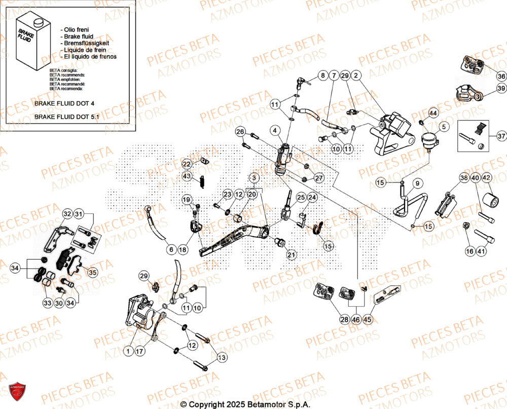 Freins BETA BETA Motard TRACK 2T 50 2026
