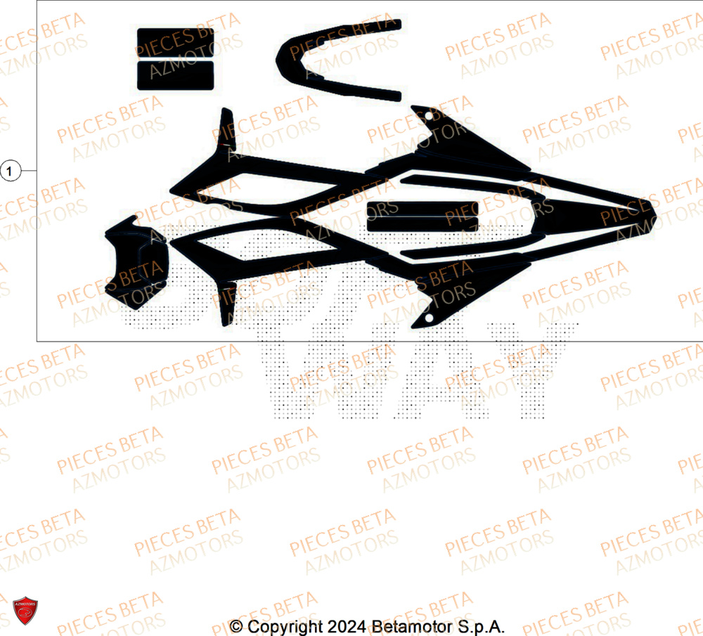 Decors BETA BETA Motard X GREY 2T 50 2025