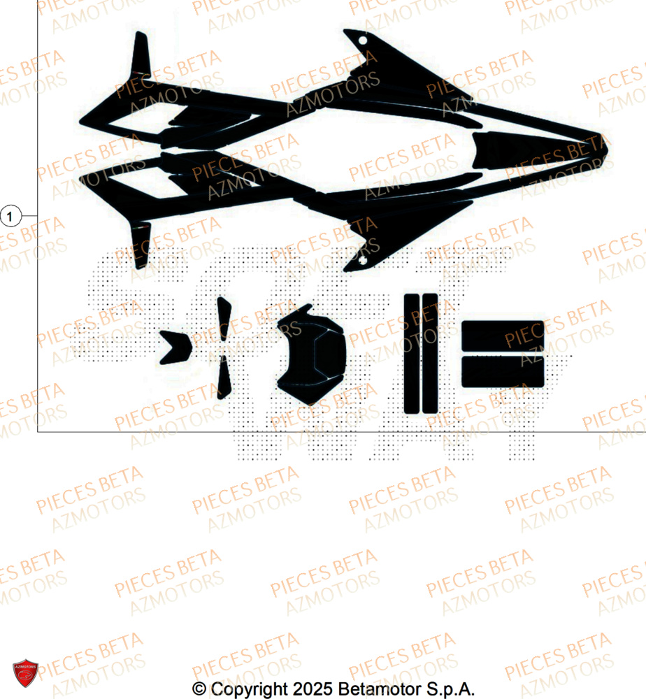 Decors BETA BETA Motard X GREY 2T 50 2026