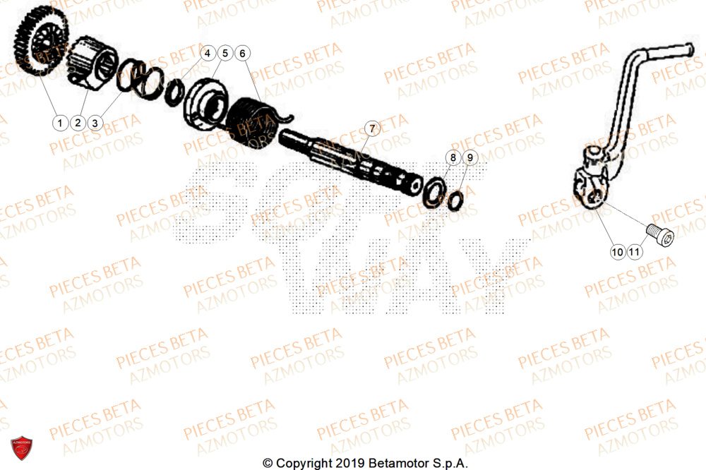 Kick Starter BETA BETA Motard X GREY 2T 50 2026