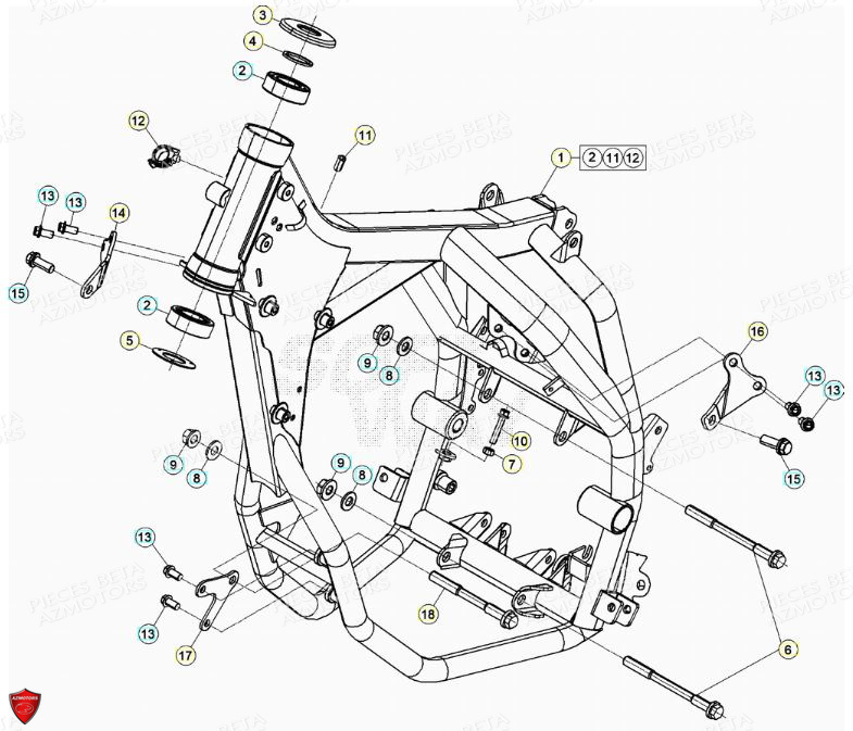 Chassis BETA Pièces BETA RR Motard 125 4T LC - 2021-2022