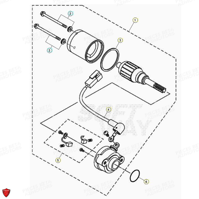 Demarreur BETA Pièces BETA RR Motard 125 4T LC - 2021-2022