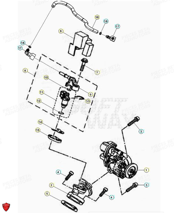 Injection BETA Pièces BETA RR Motard 125 4T LC - 2021-2022