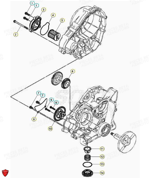 Pompe Huile Filtre A Huile BETA Pièces BETA RR Motard 125 4T LC - 2021-2022