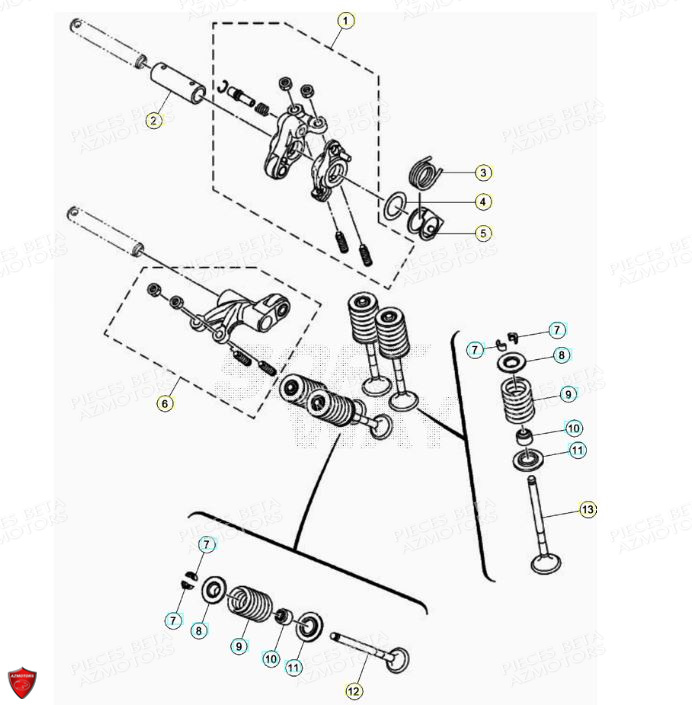 Soupapes BETA Pièces BETA RR Motard 125 4T LC - 2021-2022