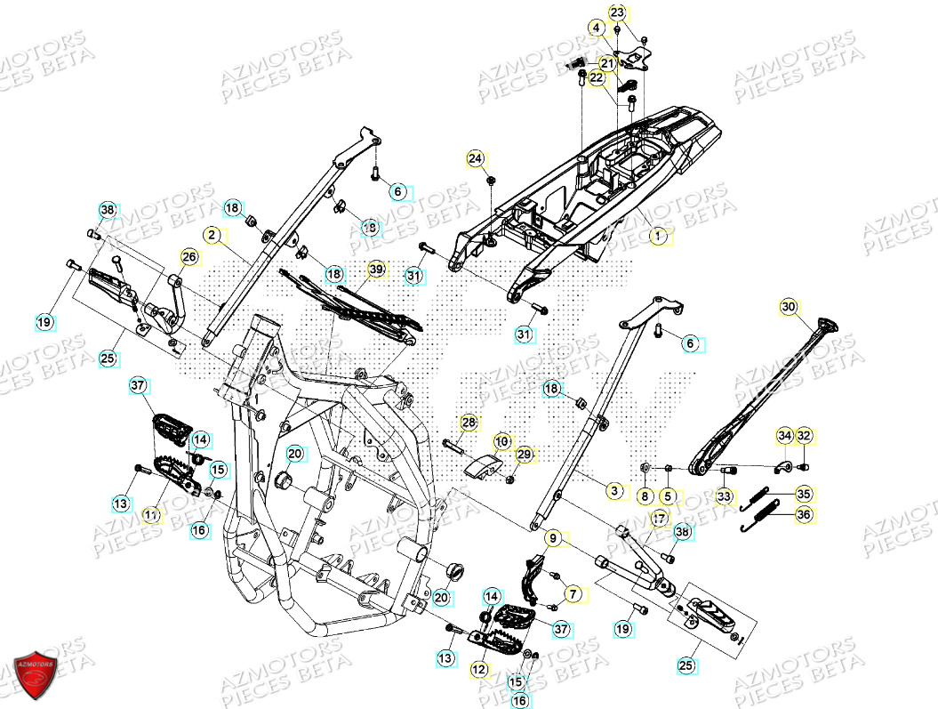 Accessoires Du Chassis BETA Pièces BETA MOTARD RR 125 4T R 2024