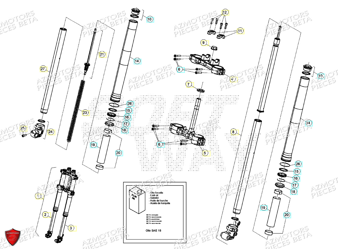 FOURCHE BETA MOTARD 125 4T R 2024