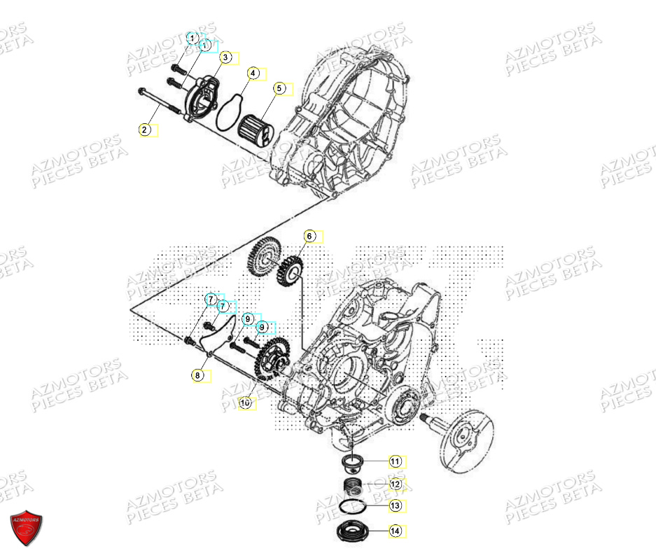 POMPE ET FILTRE A HUILE BETA MOTARD 125 4T R 2024