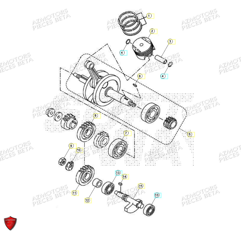 VILEBREQUIN PISTON BETA MOTARD 125 4T R 2024