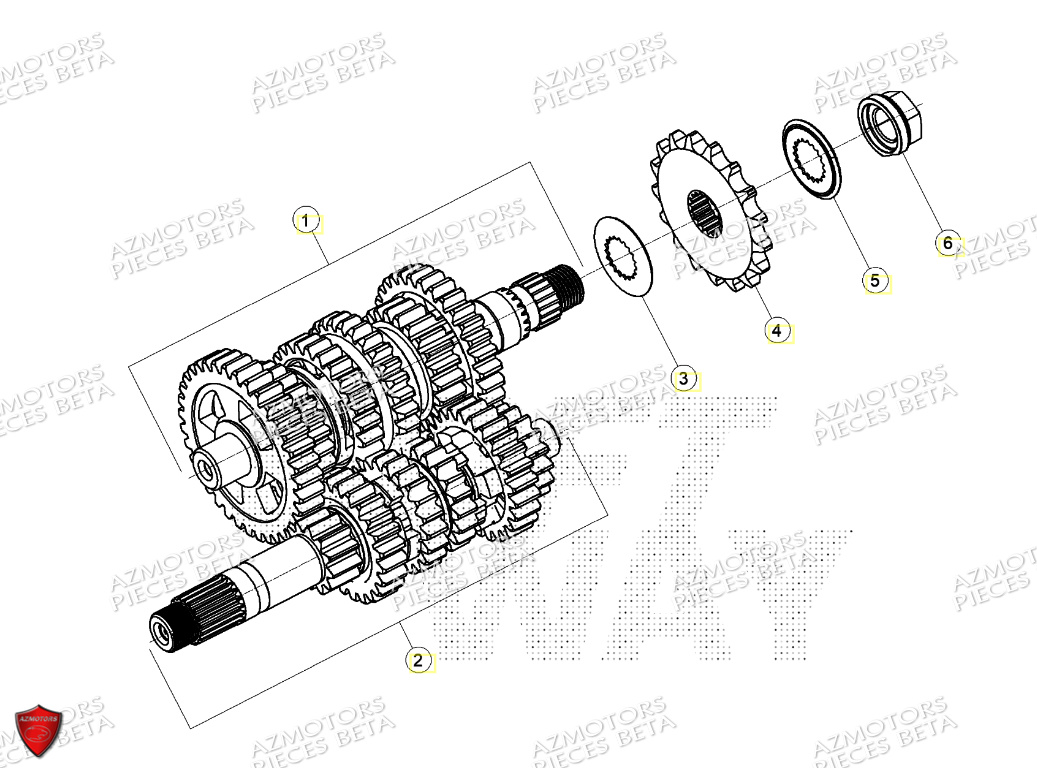 Boite A Vitesses Psb BETA Pièces BETA MOTARD RR 125 4T T 2024