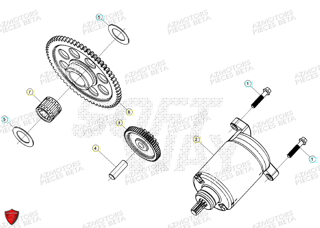 Demarreur BETA Pièces BETA MOTARD RR 125 4T T 2024