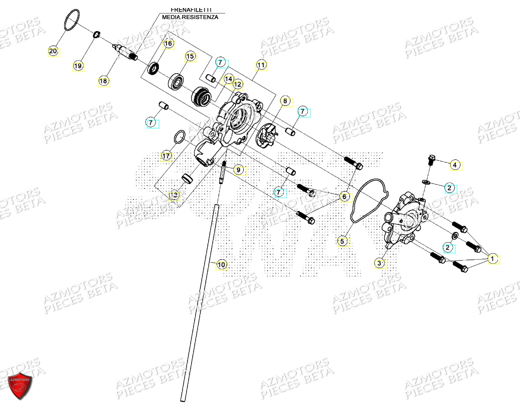 POMPE A EAU BETA MOTARD 125 4T T 2024