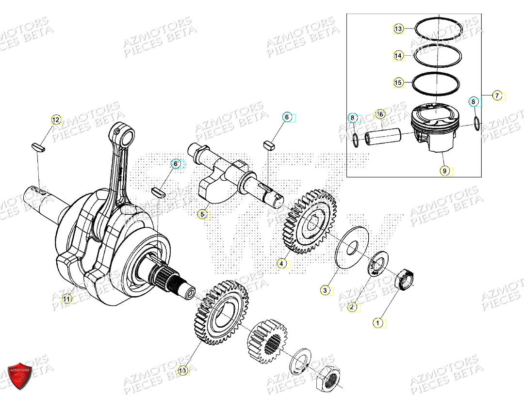 VILEBREQUIN PISTON BETA MOTARD 125 4T T 2024