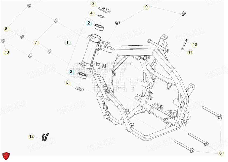 Chassis BETA Pièces BETA RR Motard 125 LC - 2013/2014