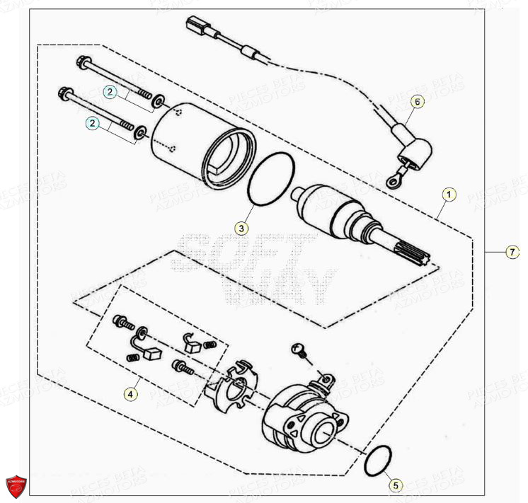 Demarreur BETA Pièces BETA RR Motard 125 LC - 2013/2014