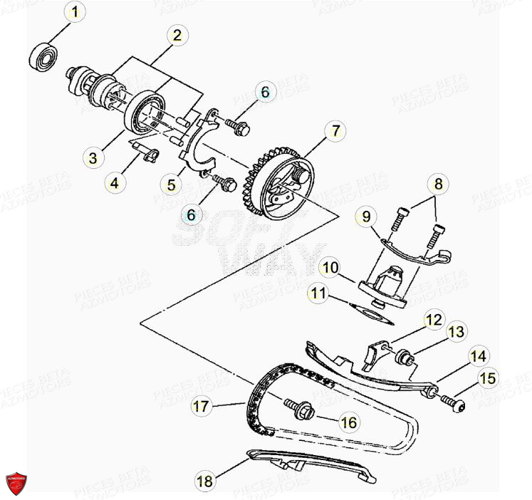 Distribution BETA Pièces BETA RR Motard 125 LC - 2013/2014