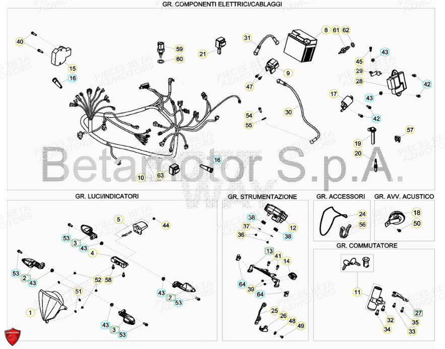 INSTALLATION ELECTRIQUE pour MOTARD 125 LC MY13 MY14