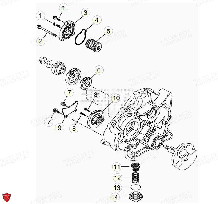 Pompe A Huile BETA Pièces BETA RR Motard 125 LC - 2013/2014