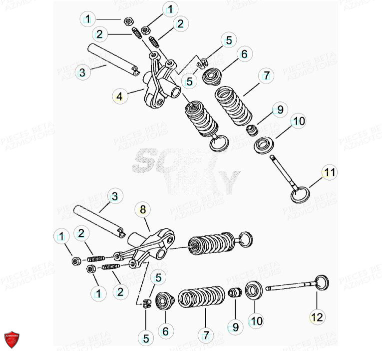 Soupapes BETA Pièces BETA RR Motard 125 LC - 2013/2014