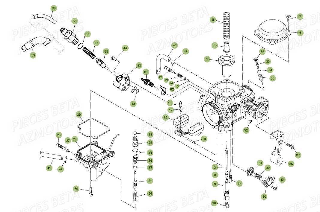 Carburateur Details BETA Pièces BETA RR Motard 125 LC - 2015