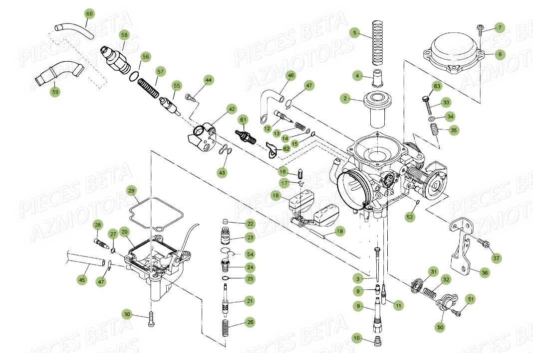 CARBURATEUR DETAILS BETA MOTARD 125 LC MY15