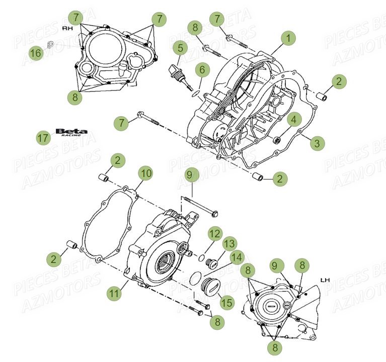 Carter D Embrayage BETA Pièces BETA RR Motard 125 LC - 2015