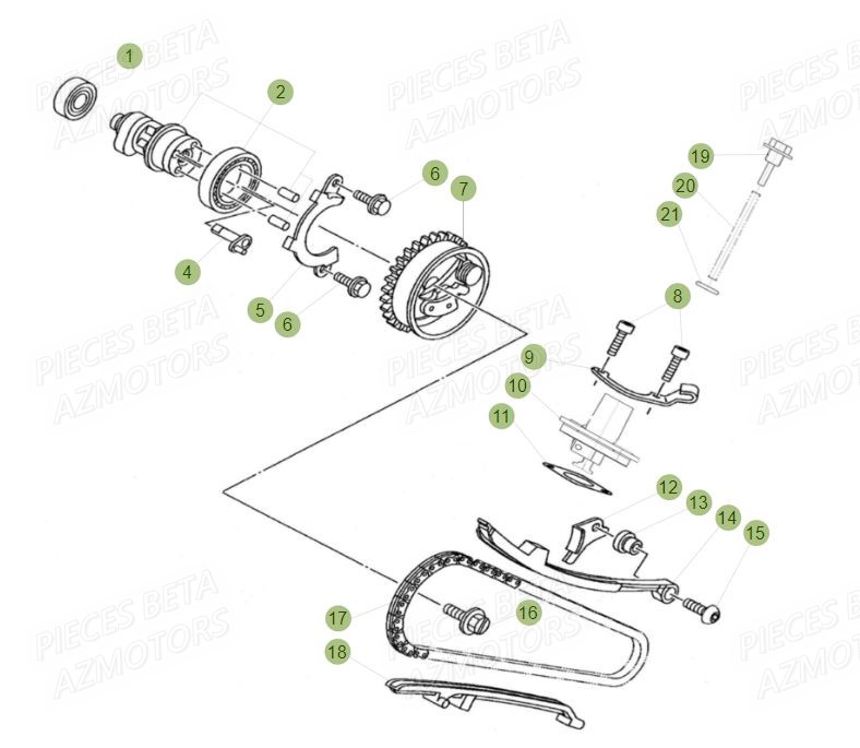 Distribution BETA Pièces BETA RR Motard 125 LC - 2015