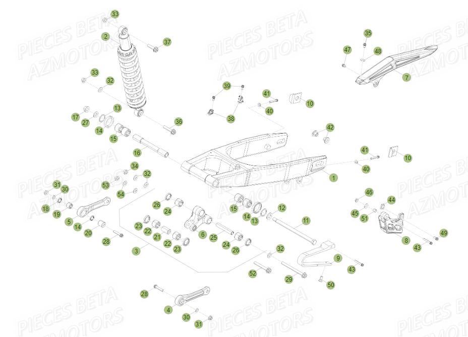 Suspension Arriere BETA Pièces BETA RR Motard 125 LC - 2015