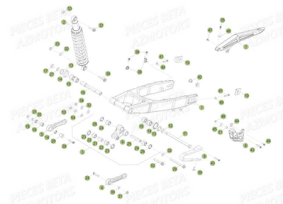 SUSPENSION_ARRIERE BETA Pièces BETA RR Motard 125 LC - 2015
 