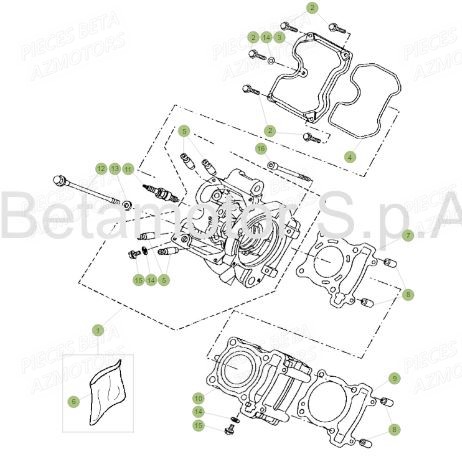 Cylindre BETA Pièces BETA RR Motard 125 LC - 2016