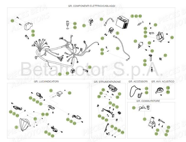 EQUIPEMENT_ELECTRIQUE BETA Pièces BETA RR Motard 125 LC - 2016
 