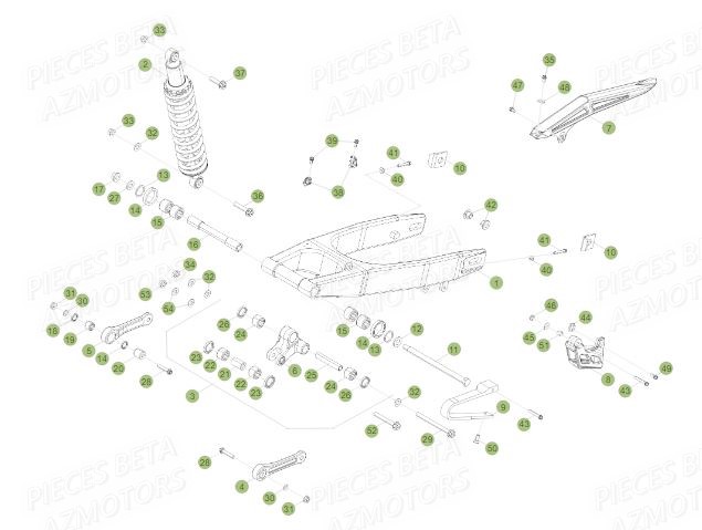 SUSPENSION_ARRIERE BETA Pièces BETA RR Motard 125 LC - 2016
 
