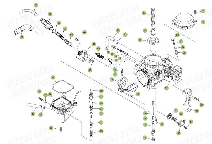 CARBURATEUR_DETAILS BETA Pièces BETA RR Motard 125 LC - 2017
 
