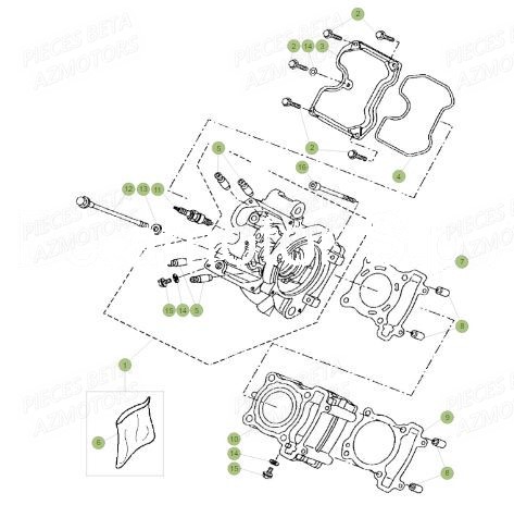 Cylindre BETA Pièces BETA RR Motard 125 LC - 2017
