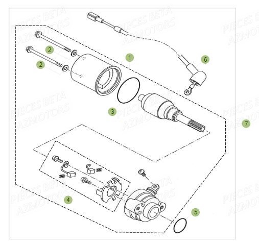 Demarreur BETA Pièces BETA RR Motard 125 LC - 2017
