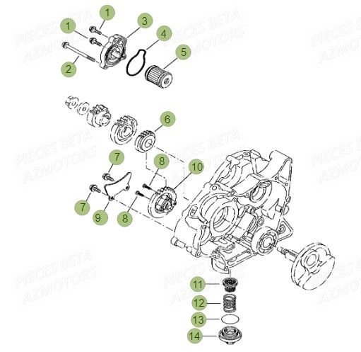 Pompe A Huile BETA Pièces BETA RR Motard 125 LC - 2017