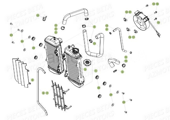 RADIATEUR pour MOTARD 125 LC MY17