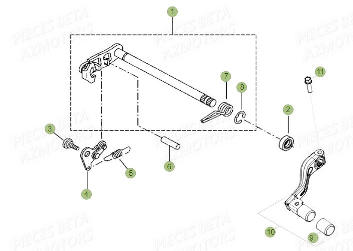 Selecteur BETA Pièces BETA RR Motard 125 LC - 2017