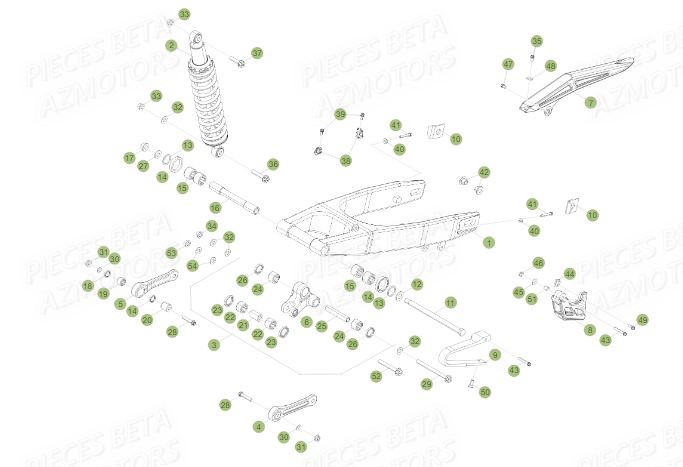 Suspension Arriere BETA Pièces BETA RR Motard 125 LC - 2017