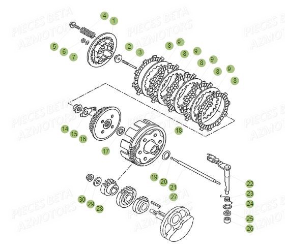 Transmission BETA Pièces BETA RR Motard 125 LC - 2017