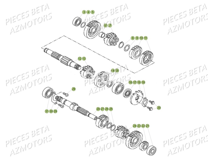 Boite A Vitesses BETA Pièces BETA RR Motard 125 LC - 2018