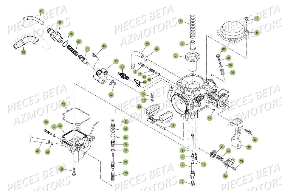 CARBURATEUR_DETAIL BETA Pièces BETA RR Motard 125 LC - 2018
 
