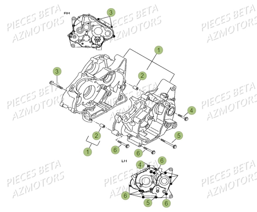 Carter BETA Pièces BETA RR Motard 125 LC - 2018